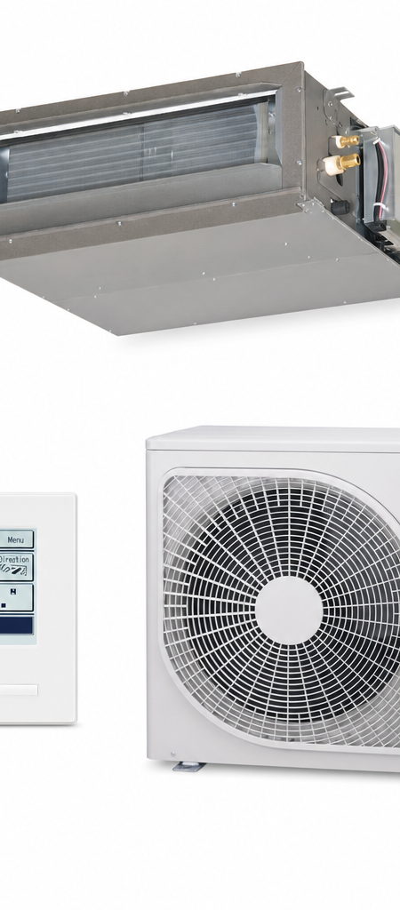 Mitsubishi Heavy Industries 5 kW ducted air conditioner indoor and outdoor units