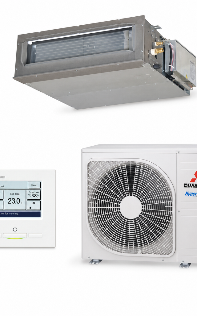 Mitsubishi Heavy Industries 6 kW ducted air conditioner indoor and outdoor units