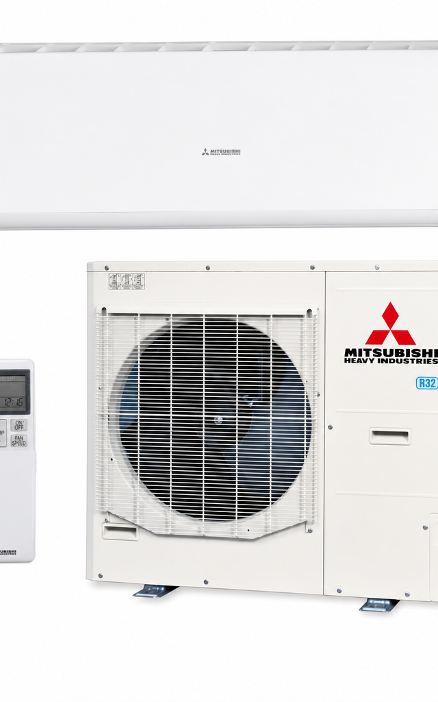 Mitsubishi Heavy Industries 10.0 kW split system air conditioner indoor and outdoor units