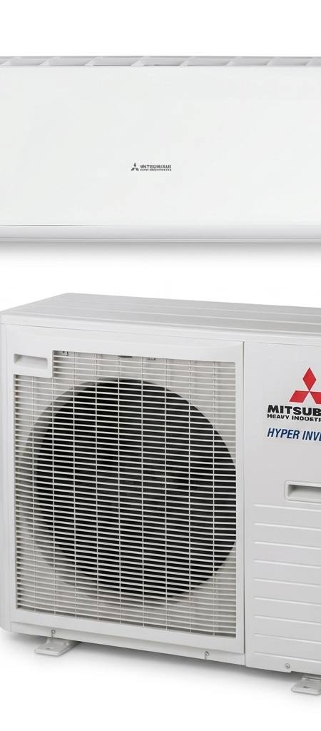 Mitsubishi Heavy Industries 9.5 kW split system air conditioner indoor and outdoor units