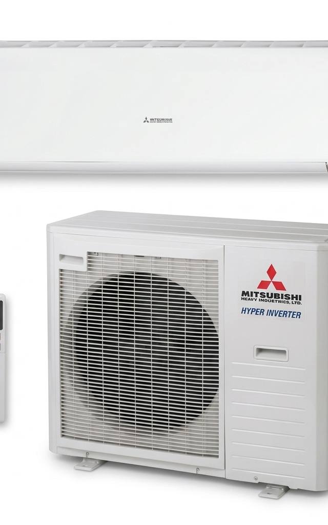 Mitsubishi Heavy Industries 9.5 kW split system air conditioner indoor and outdoor units