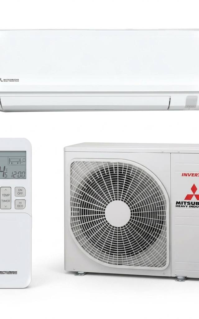 Mitsubishi Heavy Industries 1.5 kW split system air conditioner indoor and outdoor units