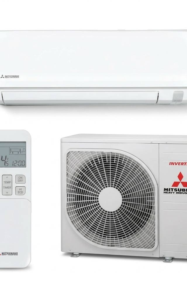 Mitsubishi Heavy Industries 3.3 kW split system air conditioner indoor and outdoor units