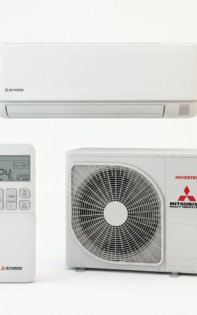 Mitsubishi Heavy Industries 5 kW split system air conditioner indoor and outdoor units