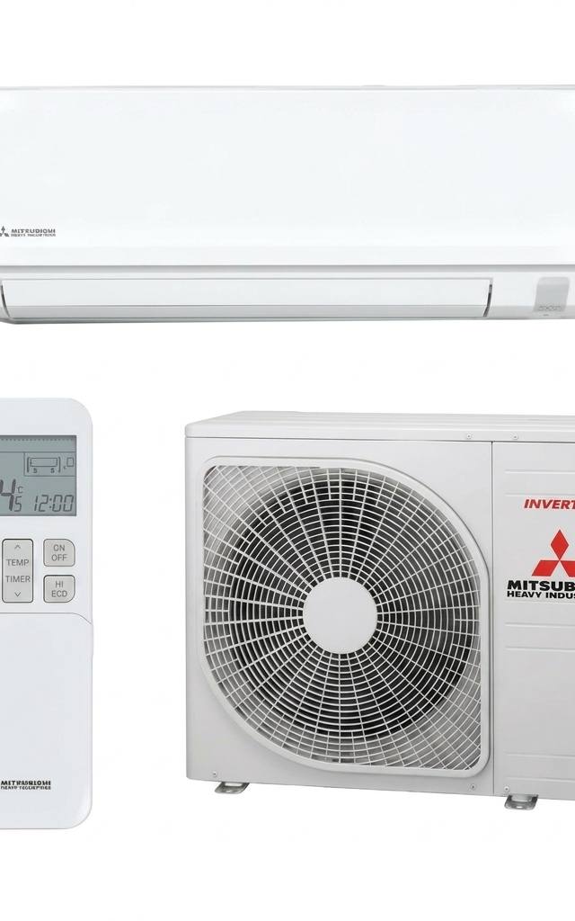 Mitsubishi Heavy Industries 7.1 kW split system air conditioner indoor and outdoor units