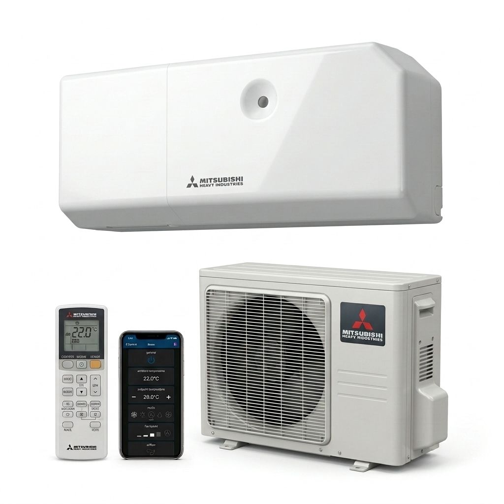 Mitsubishi Heavy Industries split system air conditioner indoor and outdoor units