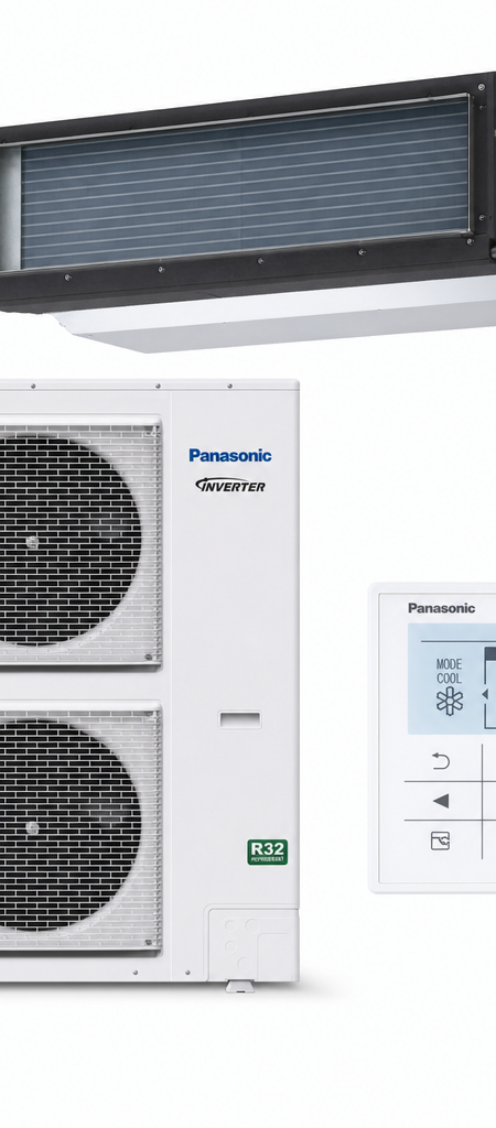 Panasonic 10 kW ducted air conditioner indoor and outdoor units