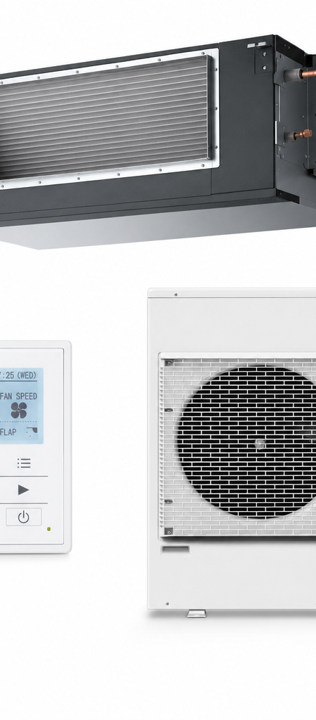 Panasonic 10 kW ducted air conditioner indoor and outdoor units