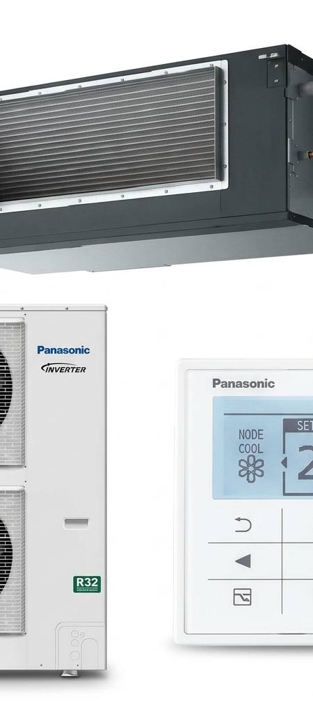 Panasonic 10 kW ducted air conditioner indoor and outdoor units