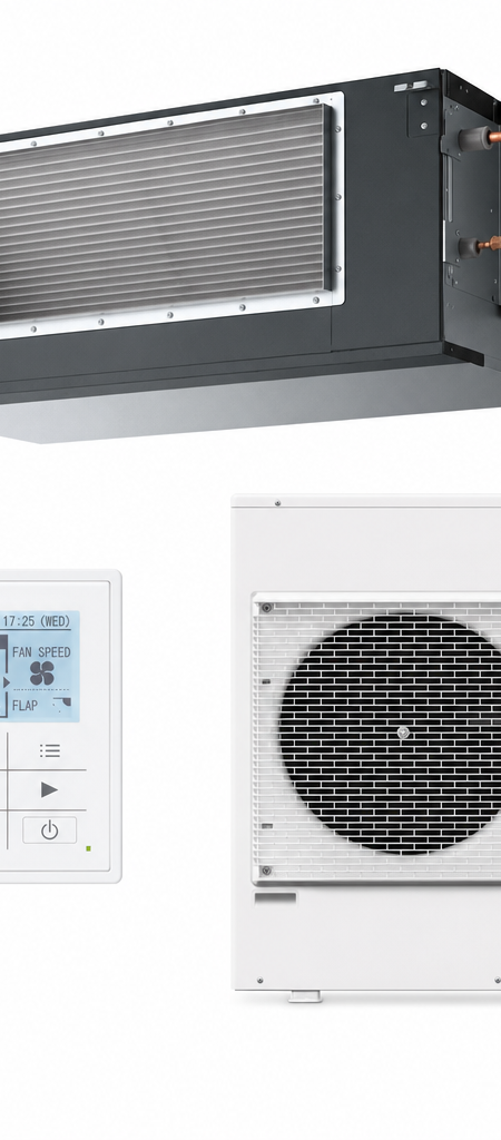 Panasonic 12.5 kW ducted air conditioner indoor and outdoor units