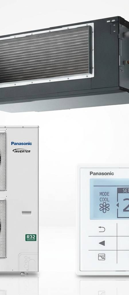 Panasonic 12.5 kW ducted air conditioner indoor and outdoor units