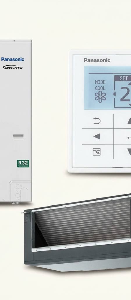 Panasonic 14 kW ducted air conditioner indoor and outdoor units