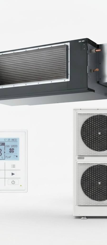 Panasonic 16 kW ducted air conditioner indoor and outdoor units