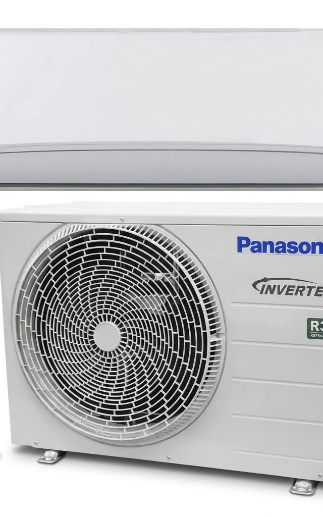 Panasonic 2.5 kW split system air conditioner indoor and outdoor units