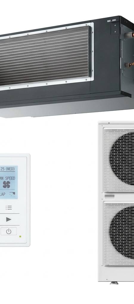 Panasonic 20 kW three-phase ducted air conditioner indoor and outdoor units
