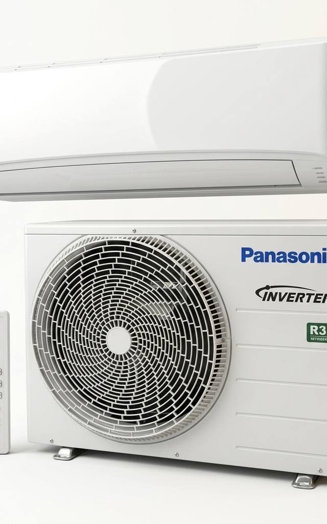 Panasonic 4.2 kW split system air conditioner indoor and outdoor units