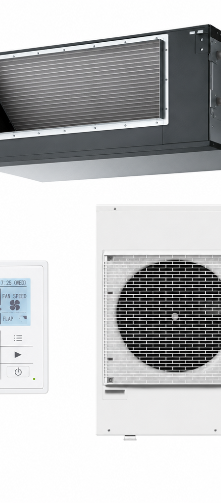 Panasonic 6 kW ducted air conditioner indoor and outdoor units