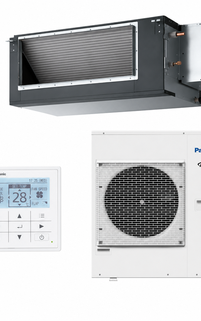 Panasonic 6 kW ducted air conditioner indoor and outdoor units