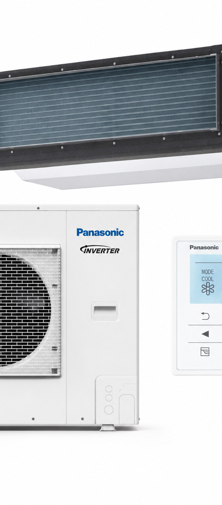 Panasonic 7.1 kW ducted air conditioner indoor and outdoor units