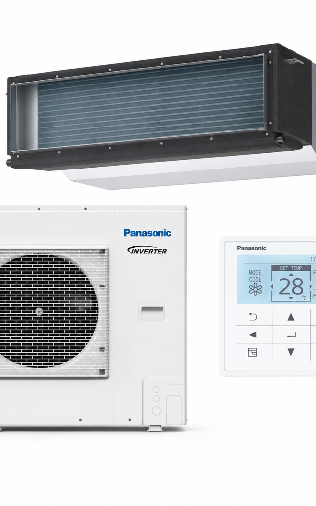 Panasonic 7.1 kW ducted air conditioner indoor and outdoor units