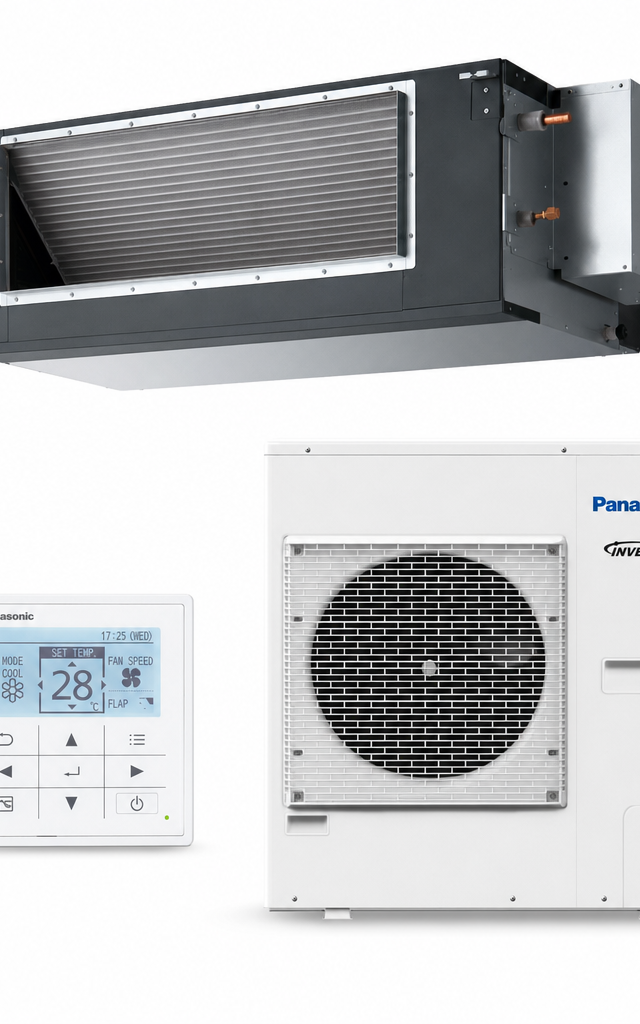 Panasonic 7.1 kW ducted air conditioner indoor and outdoor units