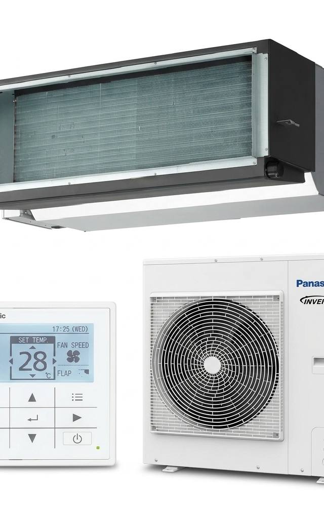 Panasonic 7.1 kW ducted air conditioner indoor and outdoor units