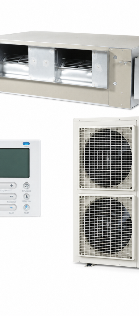 Rinnai 10 kW ducted air conditioner indoor and outdoor units