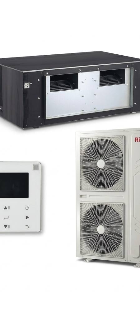 Rinnai 20 kW three-phase ducted air conditioner indoor and outdoor units