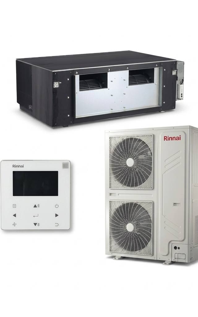 Rinnai 20 kW three-phase ducted air conditioner indoor and outdoor units