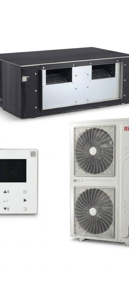 Rinnai 24 kW three-phase ducted air conditioner indoor and outdoor units