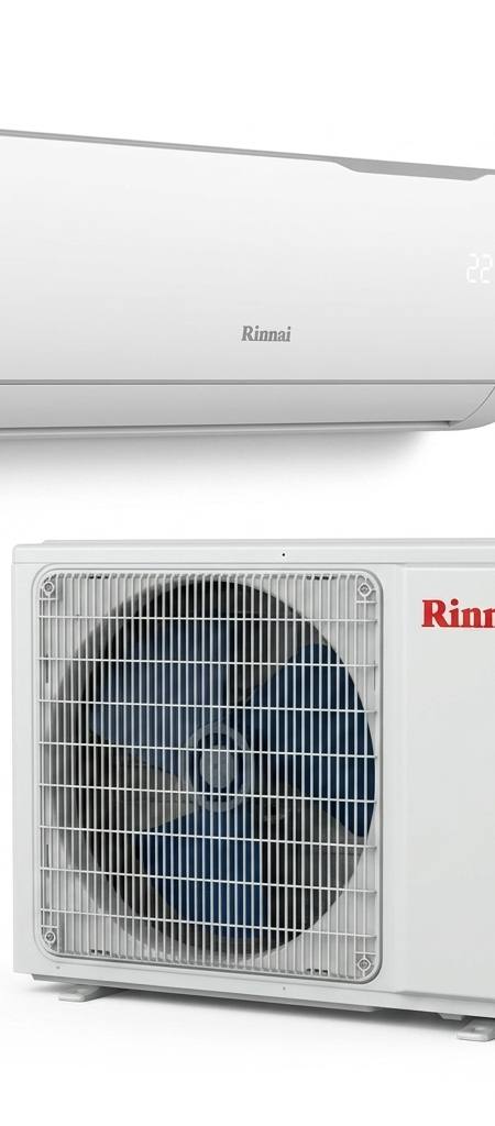 Rinnai 3.5 kW split system air conditioner indoor and outdoor units