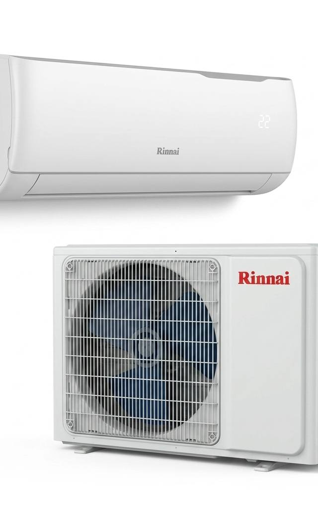 Rinnai 3.5 kW split system air conditioner indoor and outdoor units