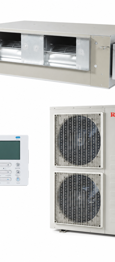 Rinnai 7 kW ducted air conditioner indoor and outdoor units