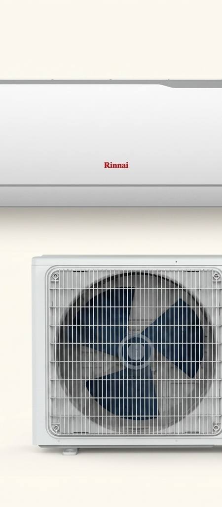 Rinnai 8 kW split system air conditioner indoor and outdoor units