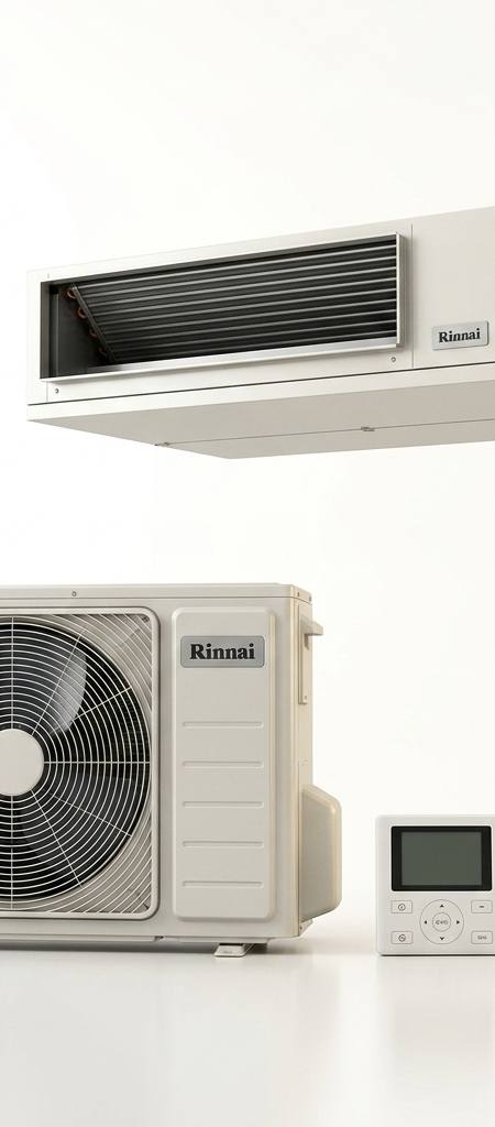 Rinnai ducted air conditioner indoor and outdoor units
