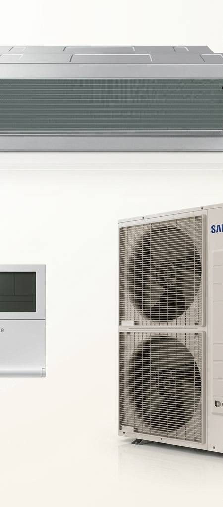 Samsung 10 kW three-phase ducted air conditioner indoor and outdoor units