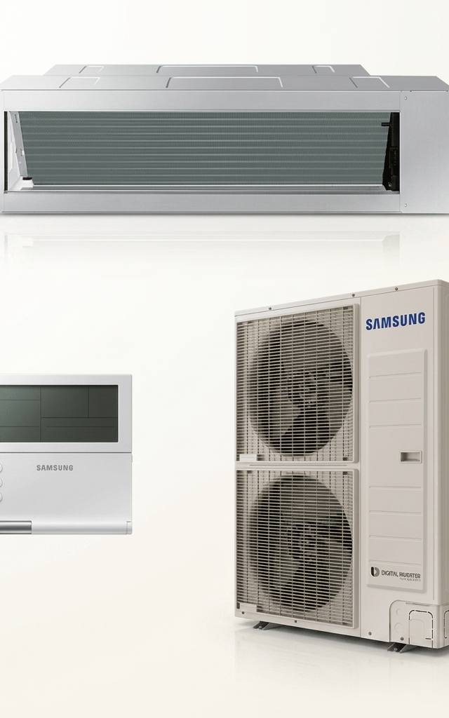 Samsung 10 kW three-phase ducted air conditioner indoor and outdoor units
