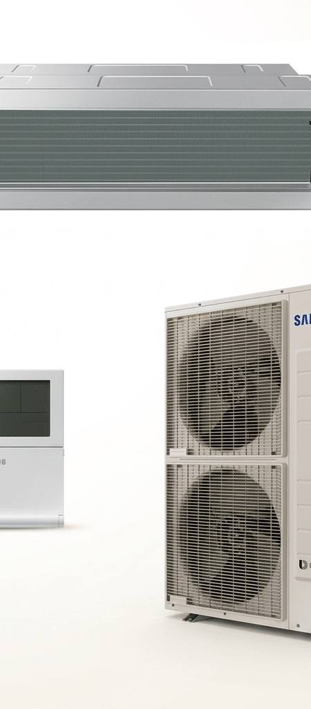Samsung 12.5 kW three-phase ducted air conditioner indoor and outdoor units