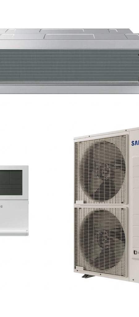 Samsung 14 kW three-phase ducted air conditioner indoor and outdoor units