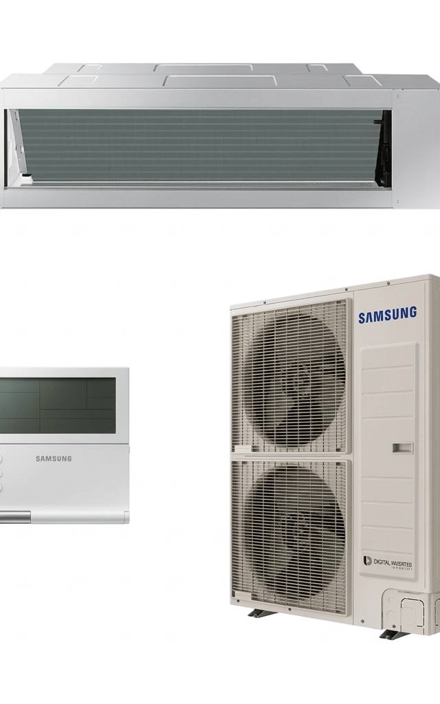 Samsung 14 kW three-phase ducted air conditioner indoor and outdoor units
