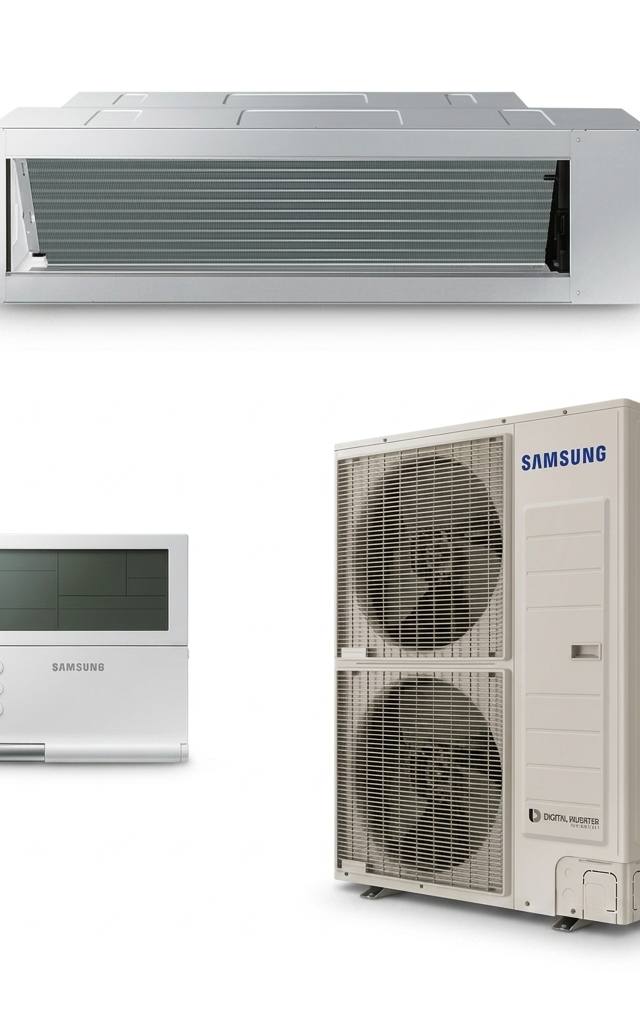 Samsung 16 kW three-phase ducted air conditioner indoor and outdoor units
