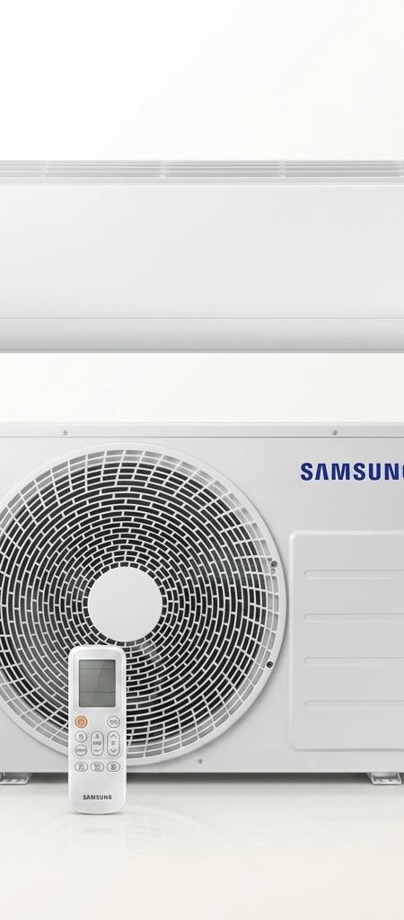 Samsung 3.5 kW split system air conditioner indoor and outdoor units
