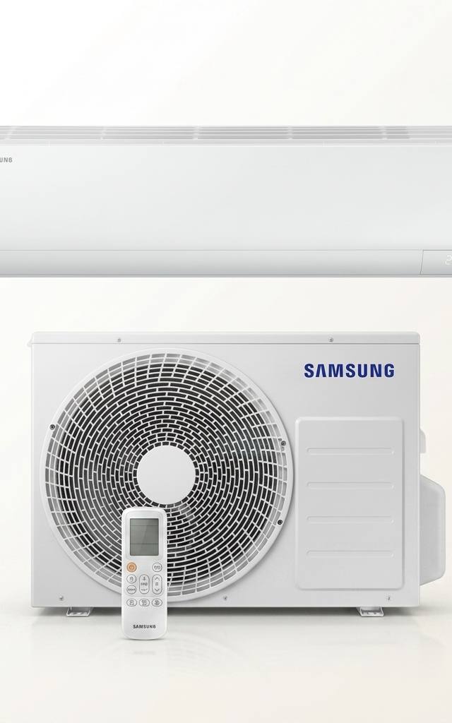 Samsung 3.5 kW split system air conditioner indoor and outdoor units