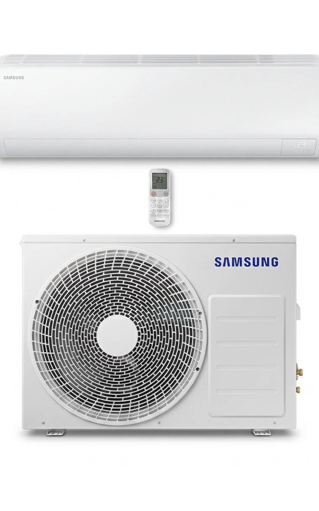 Samsung 5 kW split system air conditioner indoor and outdoor units