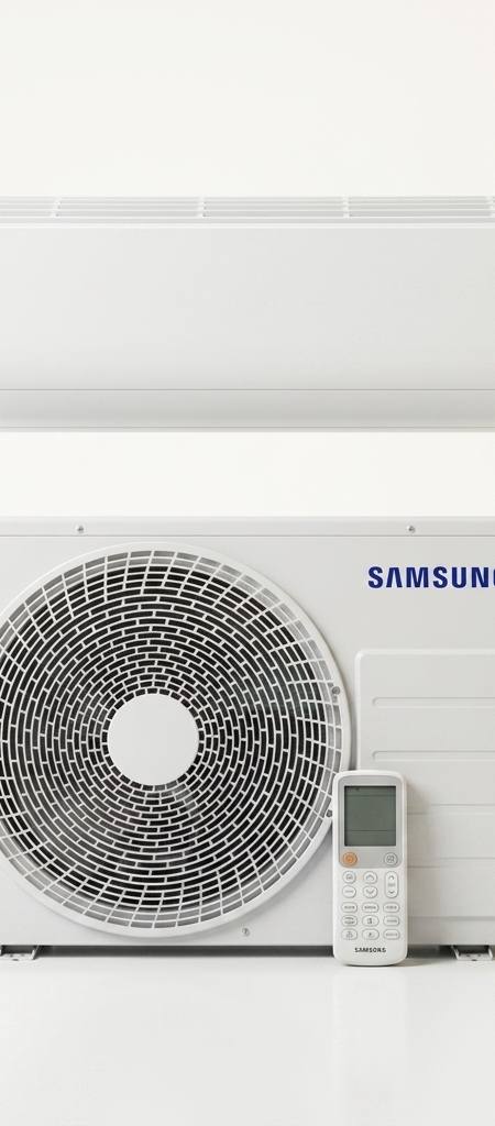 Samsung 8 kW split system air conditioner indoor and outdoor units