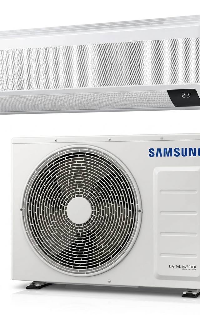 Samsung 3.5 kW split system air conditioner indoor and outdoor units