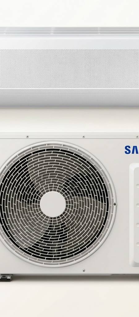 Samsung 6.8 kW split system air conditioner indoor and outdoor units