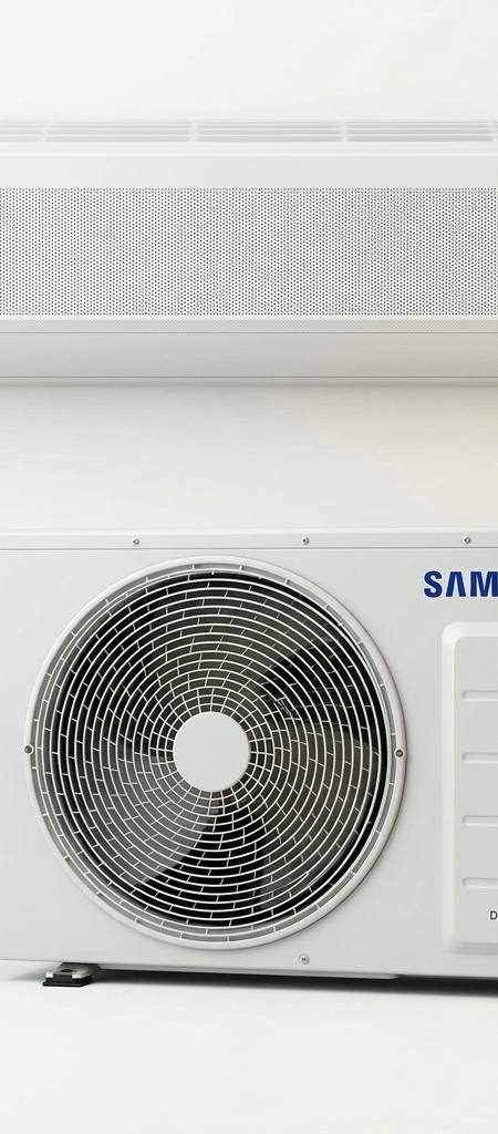 Samsung 8 kW split system air conditioner indoor and outdoor units
