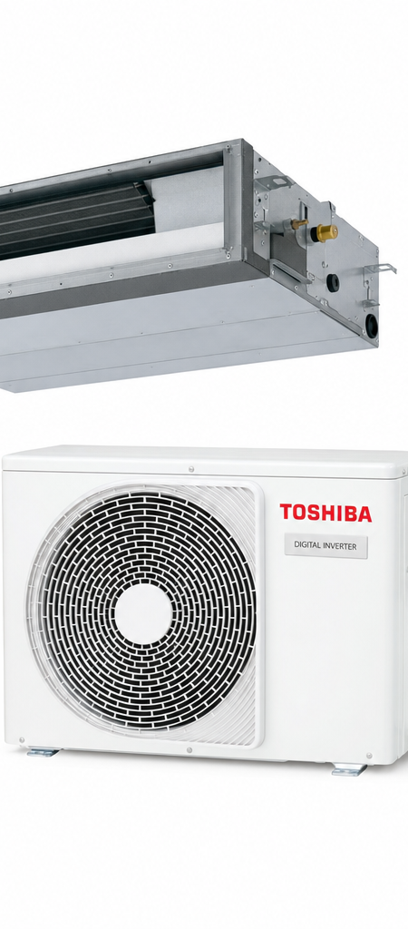 Toshiba 10 kW ducted air conditioner indoor and outdoor units