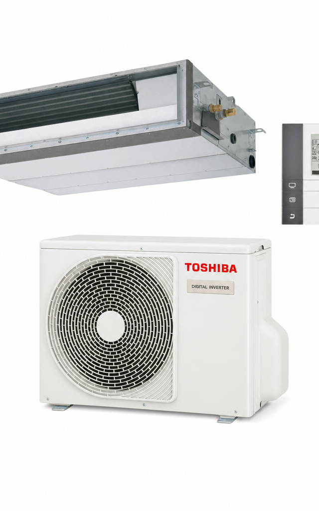 Toshiba 10 kW ducted air conditioner indoor and outdoor units